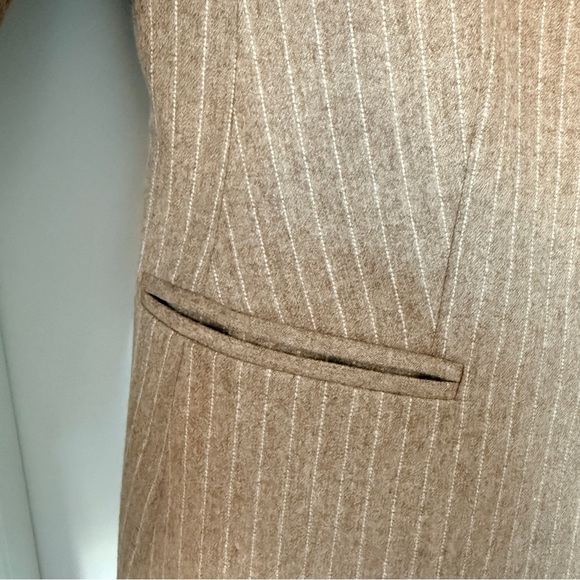 Escada Ermenegildo Zegna Beige Pinstripe Blazer - Picture 4 of 13